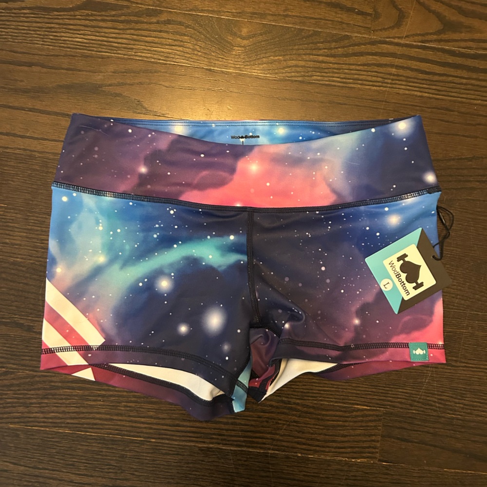 Women's Athletic Shorts - Galaxy Print